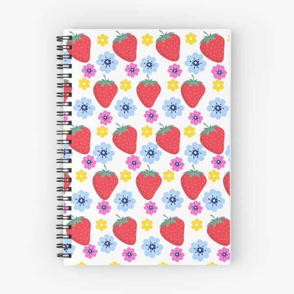 Item preview, Strawberry, Strawberry and flower pattern Spiral Notebook designed and sold by AliDeus.