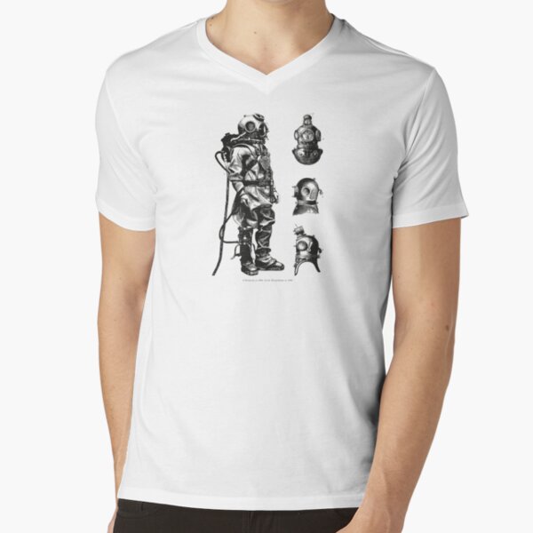 Vintage Deep Sea Diver | Nautical | V-Neck T-Shirt