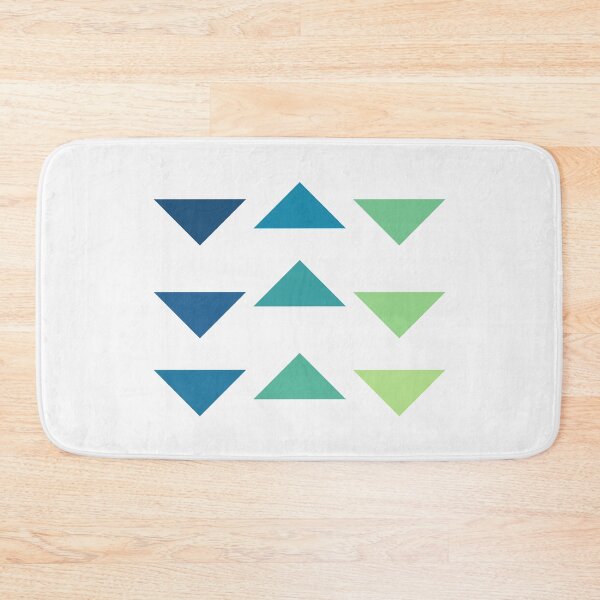 Item preview, Minimalist Triangles in Blue and Green designed and sold by duvet-day.