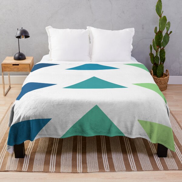 Item preview, Minimalist Triangles in Blue and Green designed and sold by duvet-day.