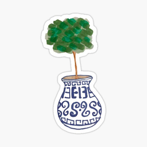 Boxwood in Ginger Jar Sticker