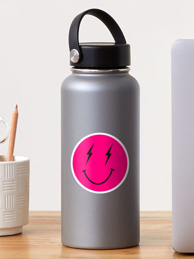 lightning smiley face Sticker for Sale by reddinggrimes