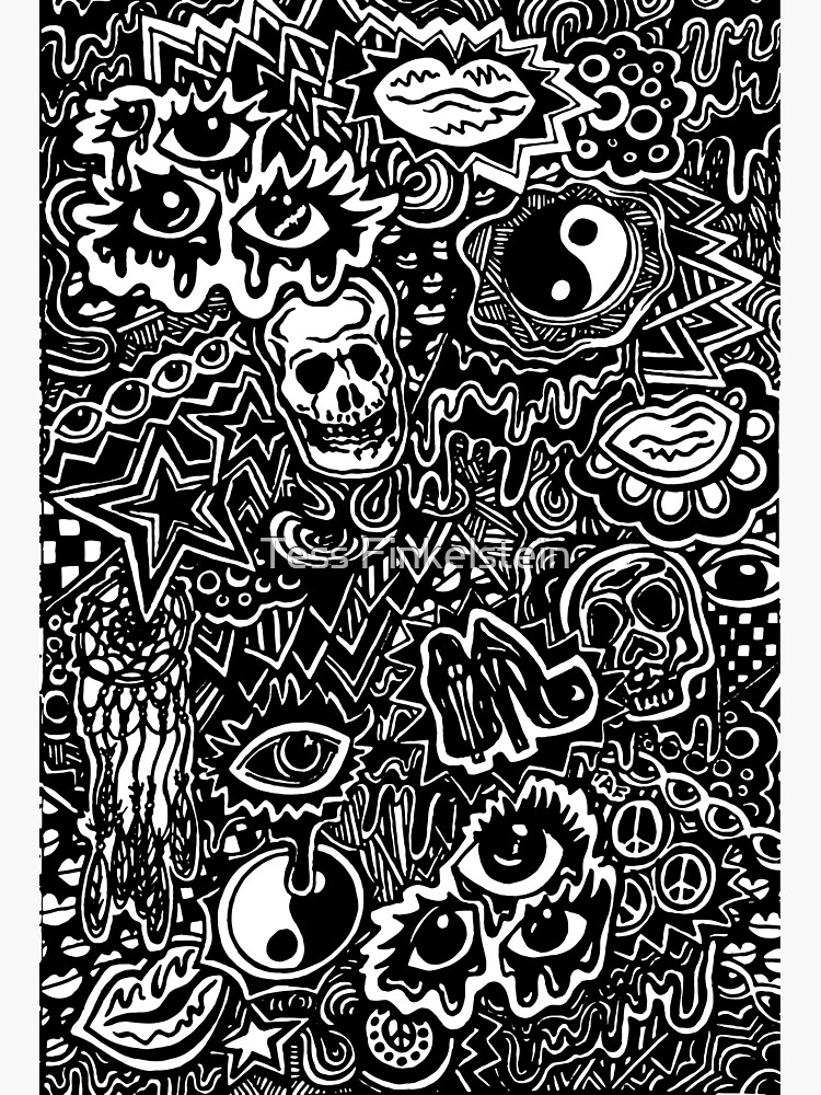 "Edgy Doodle" Poster by tessardenfink | Redbubble