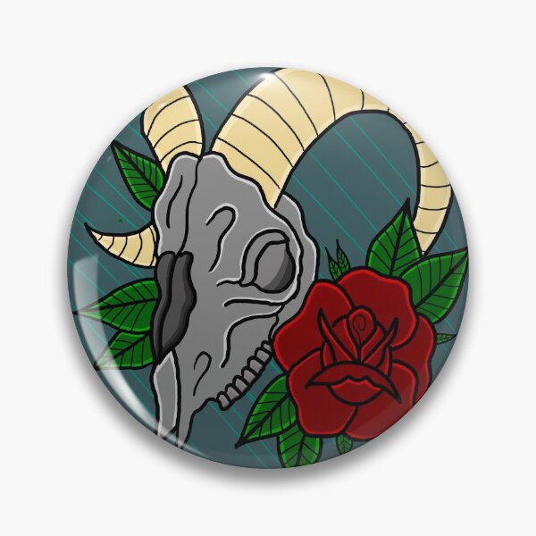 Item preview, Ram head and floral designed and sold by DavidJAshton.