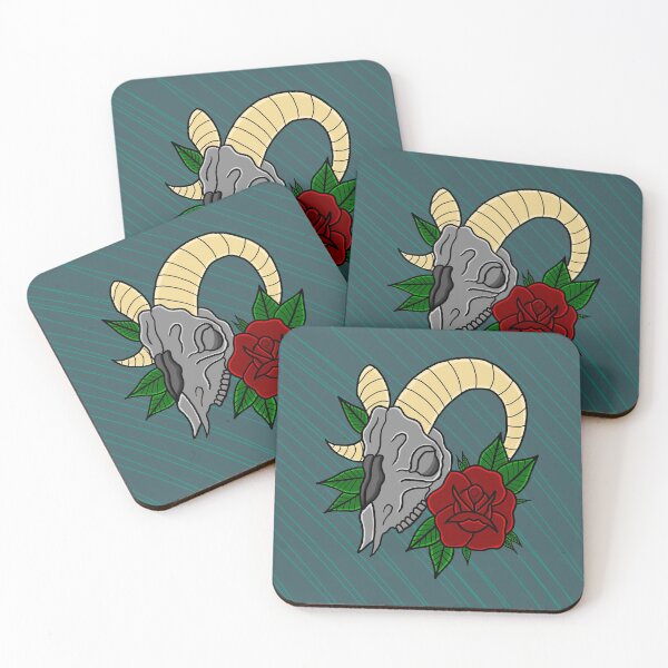 Item preview, Ram head and floral designed and sold by DavidJAshton.