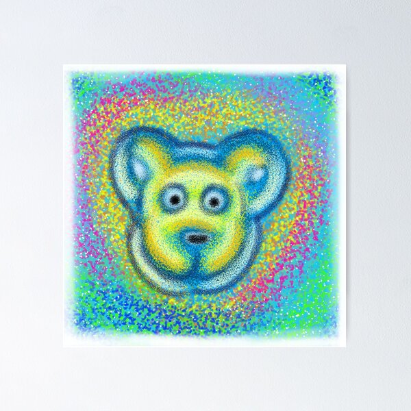 Item preview, Abstract rainbow bear designed and sold by KatyChristoff.