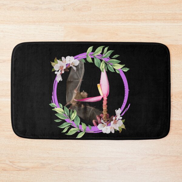 Item preview, Native Bat Pollinating Pink Blossom Colorful Design designed and sold by EarthArtDesigns.