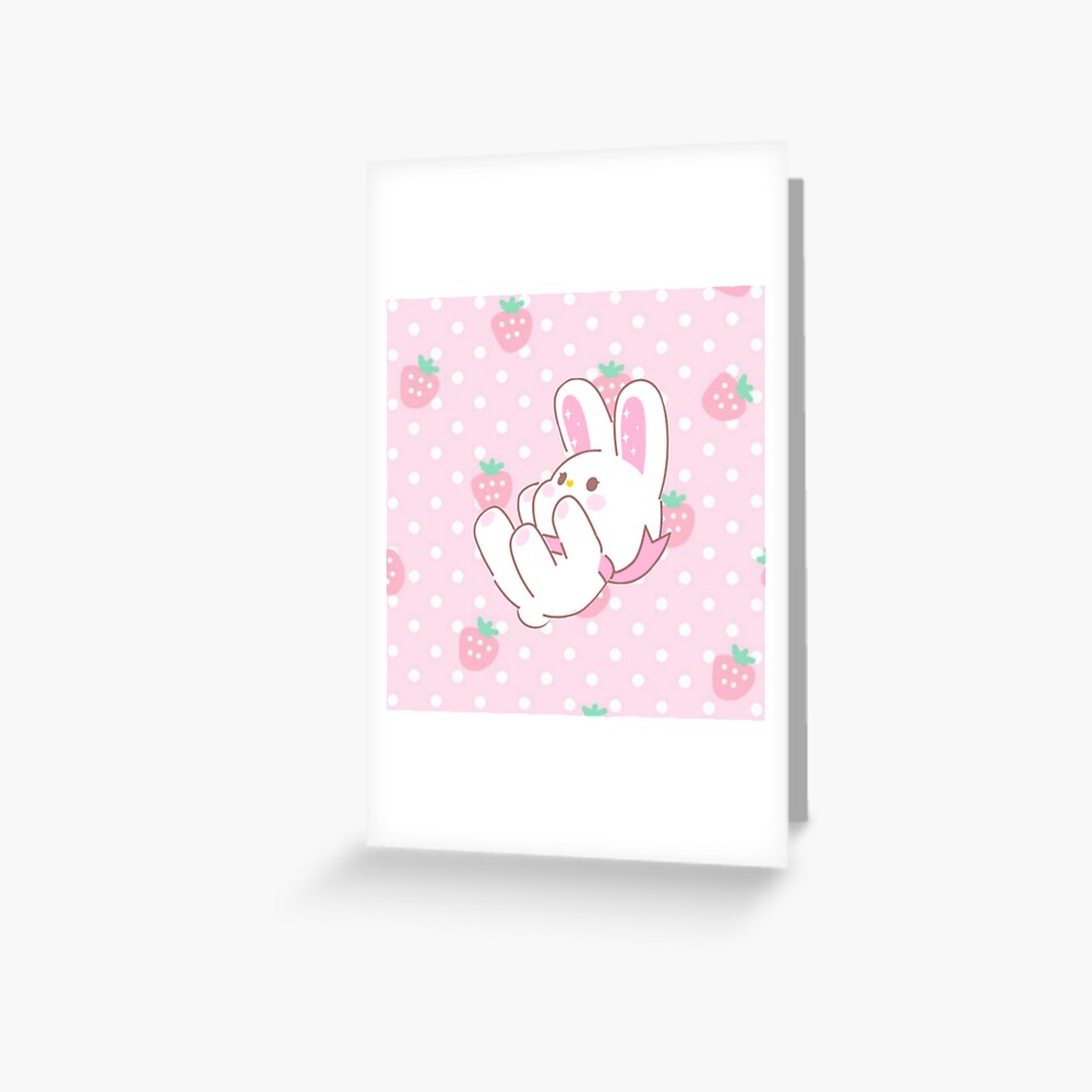 Cute strawberry bunny - Strawbunny Sticker for Sale by Yaragold