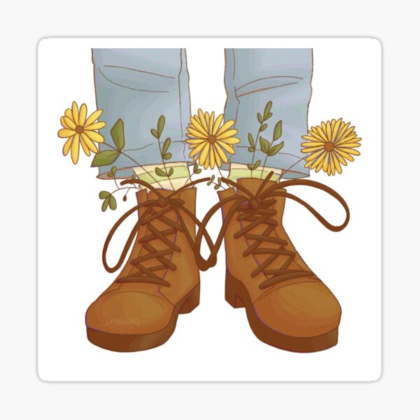 Shoes and Flowers Sticker