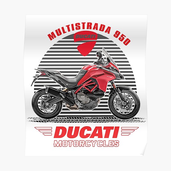 Ducati Poster 90er Jahre Kunstdruck Motorrad 44 x 32 cm Motorradposter Italien