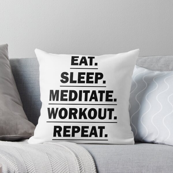 Item preview, Eat Sleep Meditate Workout Repeat designed and sold by Running-Icon.