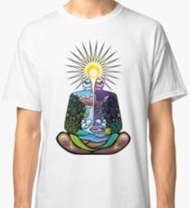 Psychedelic meditating Nature-man Classic T-Shirt