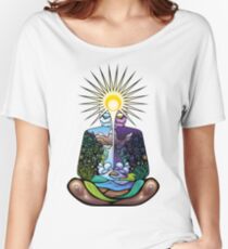 Psychedelic meditating Nature-man Women's Relaxed Fit T-Shirt