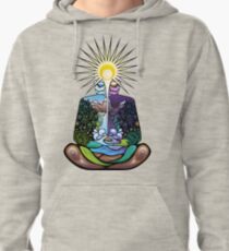 Psychedelic meditating Nature-man Pullover Hoodie