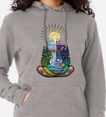 Psychedelisch meditierender Naturmensch Leichter Hoodie
