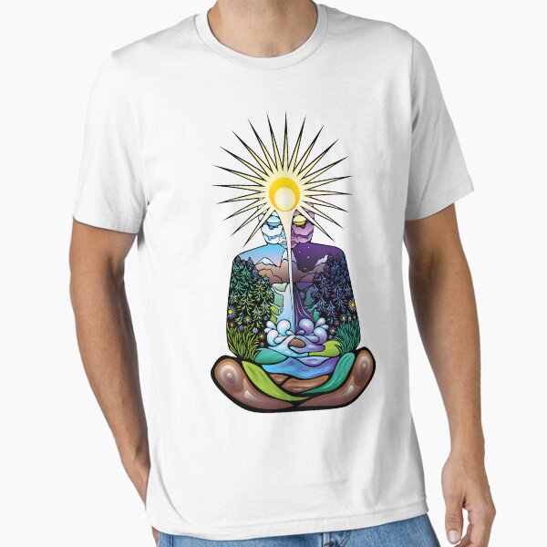 Psychedelic meditating Nature-man Essential T-Shirt