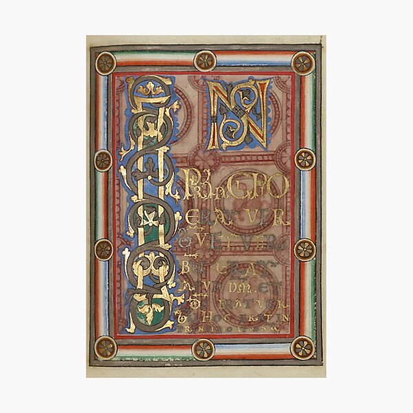 Item preview, Decorated Incipit Page - Opening of Saint John's Gospel (1120 - 1140 AD) designed and sold by SexyCodicology.