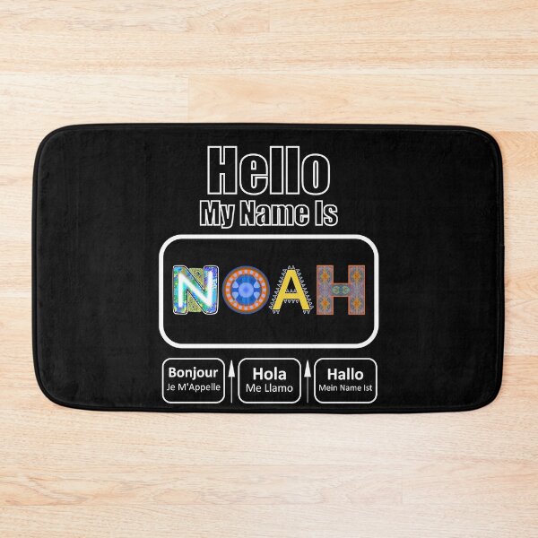 Item preview, Hello My Name Is Noah Nametag For Dark Background designed and sold by artfulnotebook.