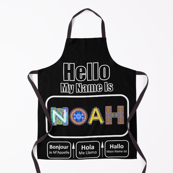 Item preview, Hello My Name Is Noah Nametag For Dark Background designed and sold by artfulnotebook.