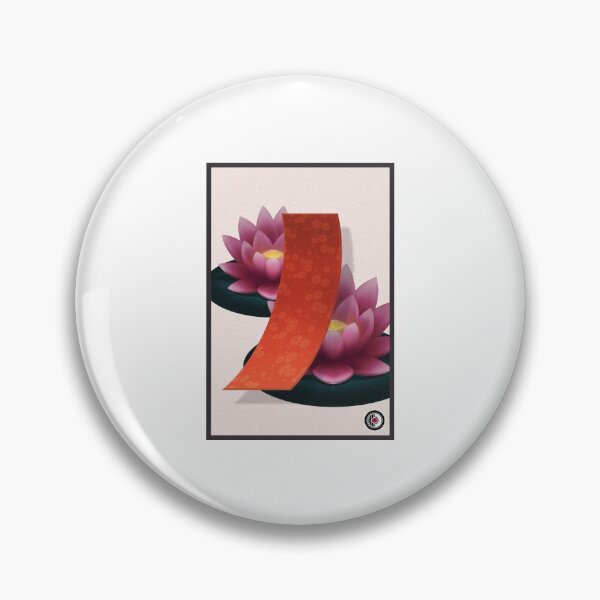 Artikelvorschau, Hanafuda Ebene Tanzaku Lotus entworfen und verkauft von MrRamenBox.