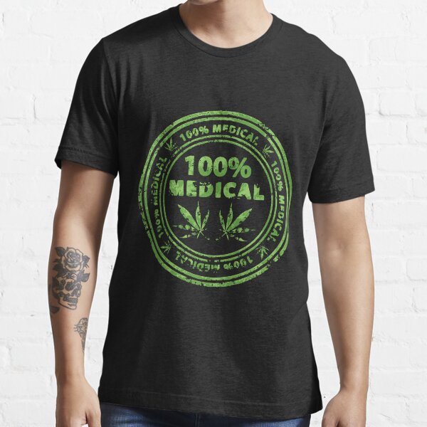 100% Medical Marijuana Stamp Essential T-Shirt
