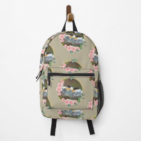 Item preview, Tiny Native Pollinators Collecting Pollen On A Flower Blossom Design designed and sold by EarthArtDesigns.