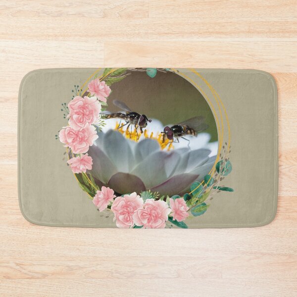 Item preview, Tiny Native Pollinators Collecting Pollen On A Flower Blossom Design designed and sold by EarthArtDesigns.