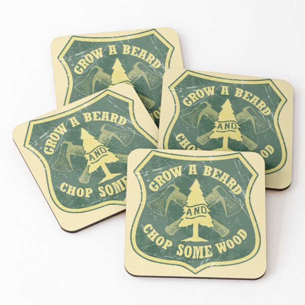 Item preview, Grow A Beard and Chop Some Wood - Distressed Vintage Design designed and sold by elevens.