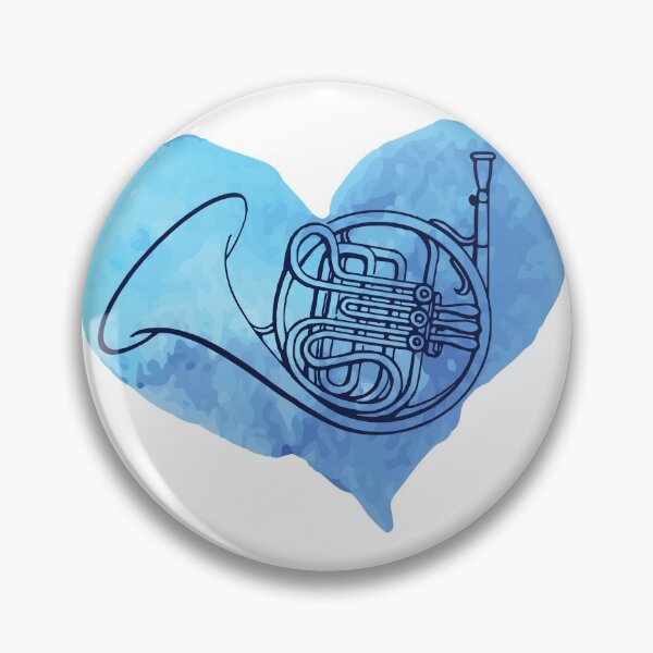 Item preview, Instrument Horn Blue Watercolor designed and sold by RaquelDeneth.