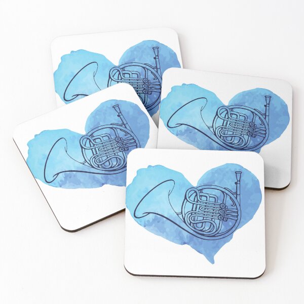 Item preview, Instrument Horn Blue Watercolor designed and sold by RaquelDeneth.