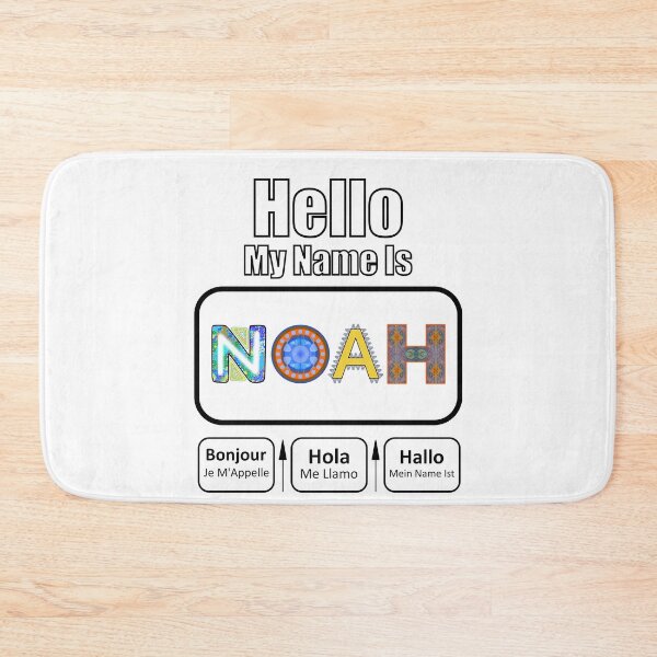 Item preview, Hello My Name Is Noah Nametag For Light Background designed and sold by artfulnotebook.