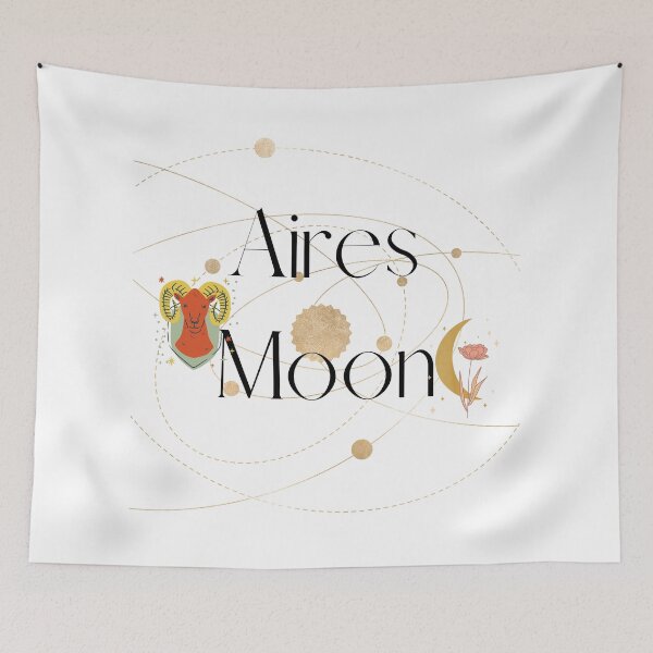 Artikelvorschau, Aires Moon Kosmisches himmlisches Sternzeichen Mondzeichen entworfen und verkauft von Designedbysm.