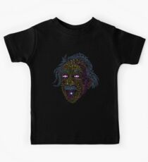Acid Scientist tongue out psychedelic art poster Kids Tee