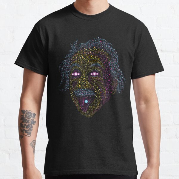 Acid Scientist tongue out psychedelic art poster Classic T-Shirt