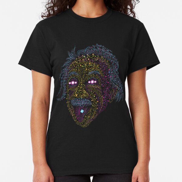 Acid Scientist tongue out psychedelic art poster Classic T-Shirt