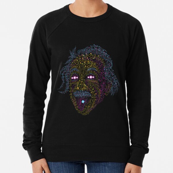 Acid Scientist tongue out psychedelic art poster Lightweight Sweatshirt