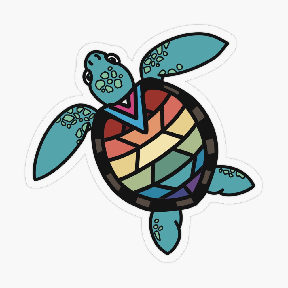 Pride Rainbow Sea Turtle Art Board Print for Sale by