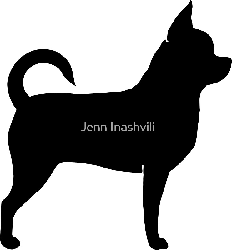 "Chihuahua Silhouette(s)" Stickers by Jenn Inashvili | Redbubble