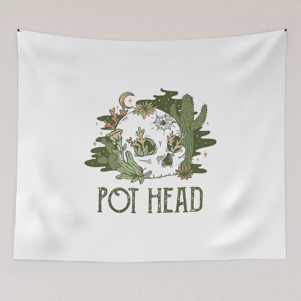 Item preview, FUNNY SKULL POT HEAD designed and sold by Robertsone3.