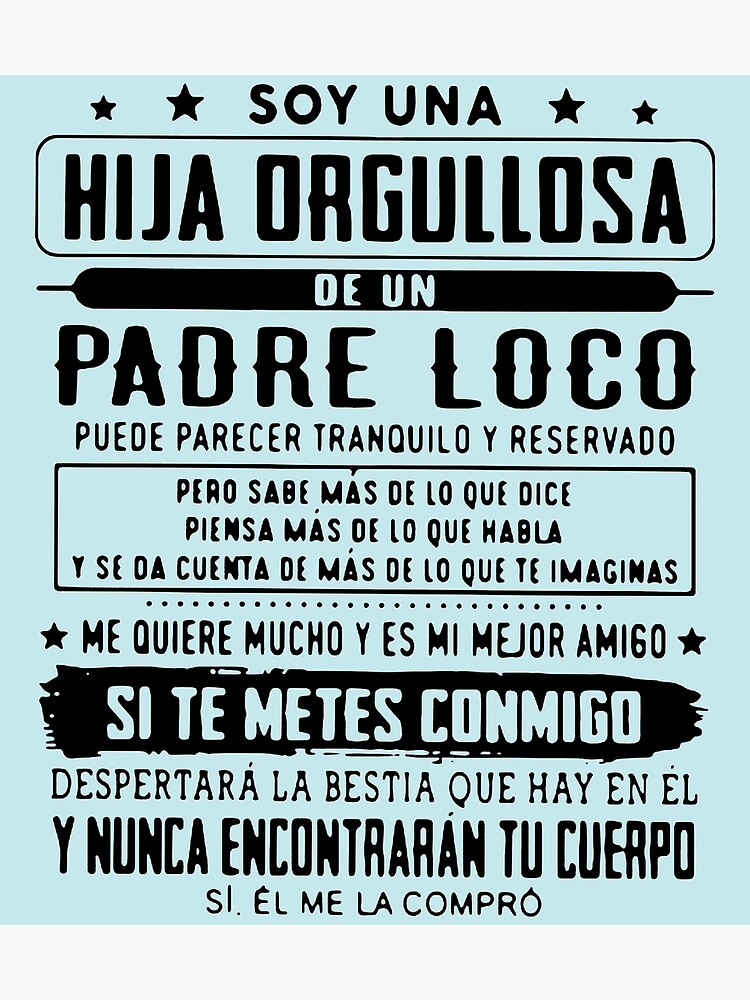 Póster for Sale con la obra «Soy UNA Hija Orgullosa De Un Padre