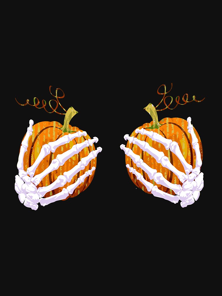 Skeleton Hand Skeleton Hand Bra Halloween Pumpkin Essential T-Shirt for  Sale by ebourntim8