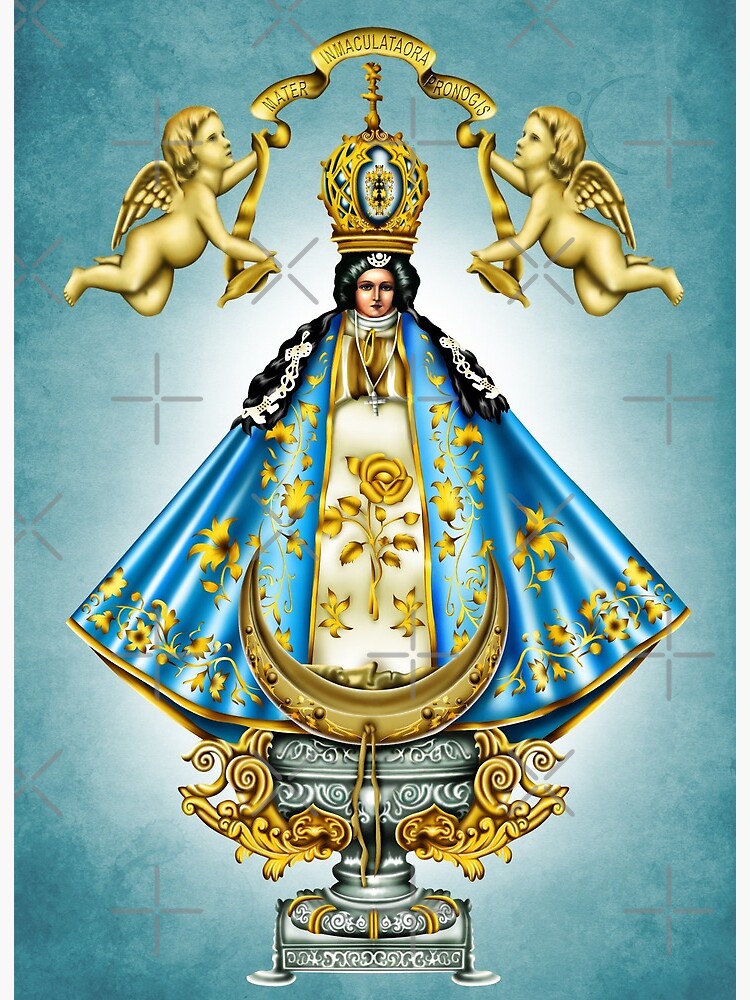 Miraculous Medal T-Shirt Catholic Virgin Mary Sacred Heart Art Board Print  by cat poe