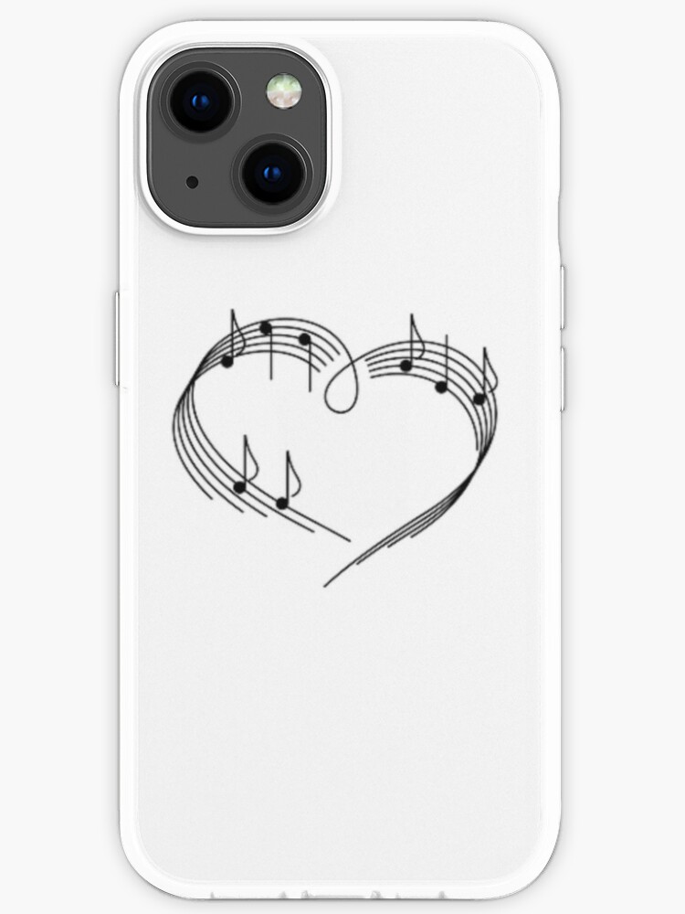 Music Notes Heart Iphone Case By Ghostboy301 Redbubble