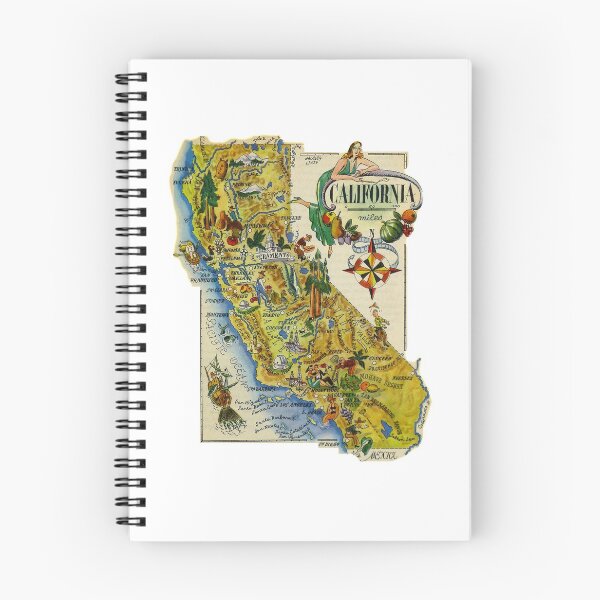 Item preview, Vintage Picture Map California, Retro California designed and sold by DigitalEffects.