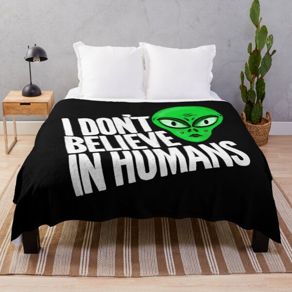Item preview, I Don’t Believe in Humans - Alien Green and White designed and sold by Squarebird.