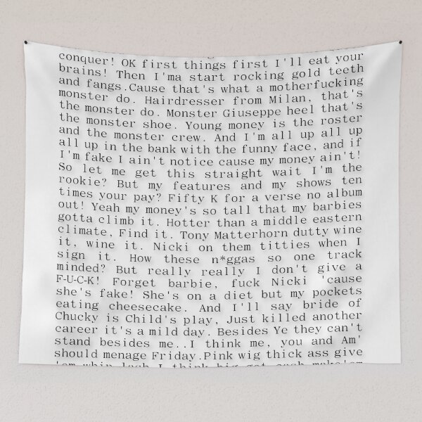 Item preview, nicki minaj monster lyrics graphic barb designed and sold by jkstylist.