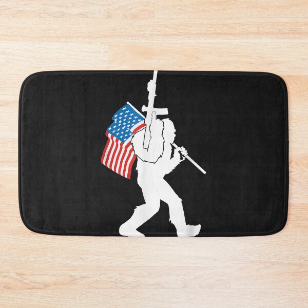 Item preview, Bigfoot American Flag USA 2nd Amendment Bear Arms Sasquatch designed and sold by bar4o3fm.