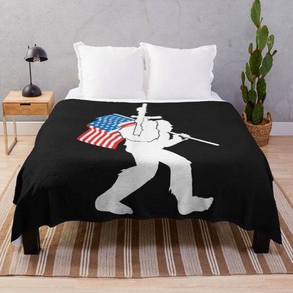 Item preview, Bigfoot American Flag USA 2nd Amendment Bear Arms Sasquatch designed and sold by bar4o3fm.