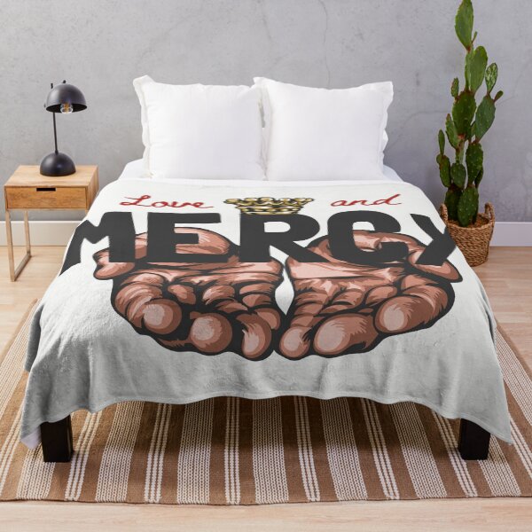 Item preview, Love Mercy Slogan with Begging Hand Graphic Illustration designed and sold by Peekonet.
