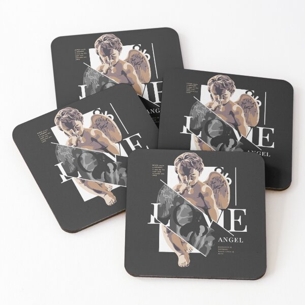 Item preview, Love Slogan with Antique Statue Illustration Black Background designed and sold by Peekonet.